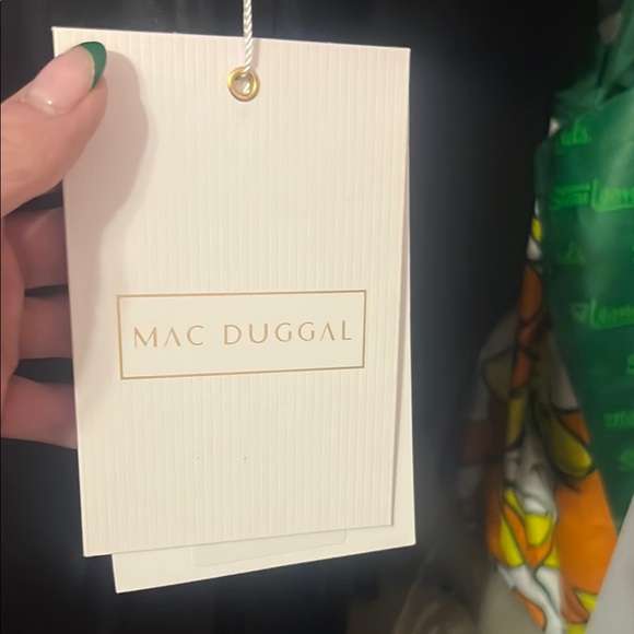 NWT- size 12- Mac Duggal Black High-Low Ruffle Gown - Picture 5 of 6